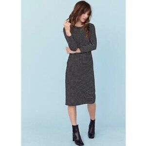 Sonnet James "Reese" Dress | Navy with Camel Stripes | L/12